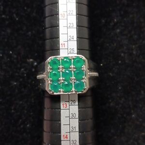 Green Onyx 2.65 ctw Men's Ring in Stainless Steel Size 12
